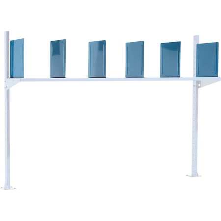 Global Industrial Upper Shelf Dividers, Blue, 4PK 493689BL